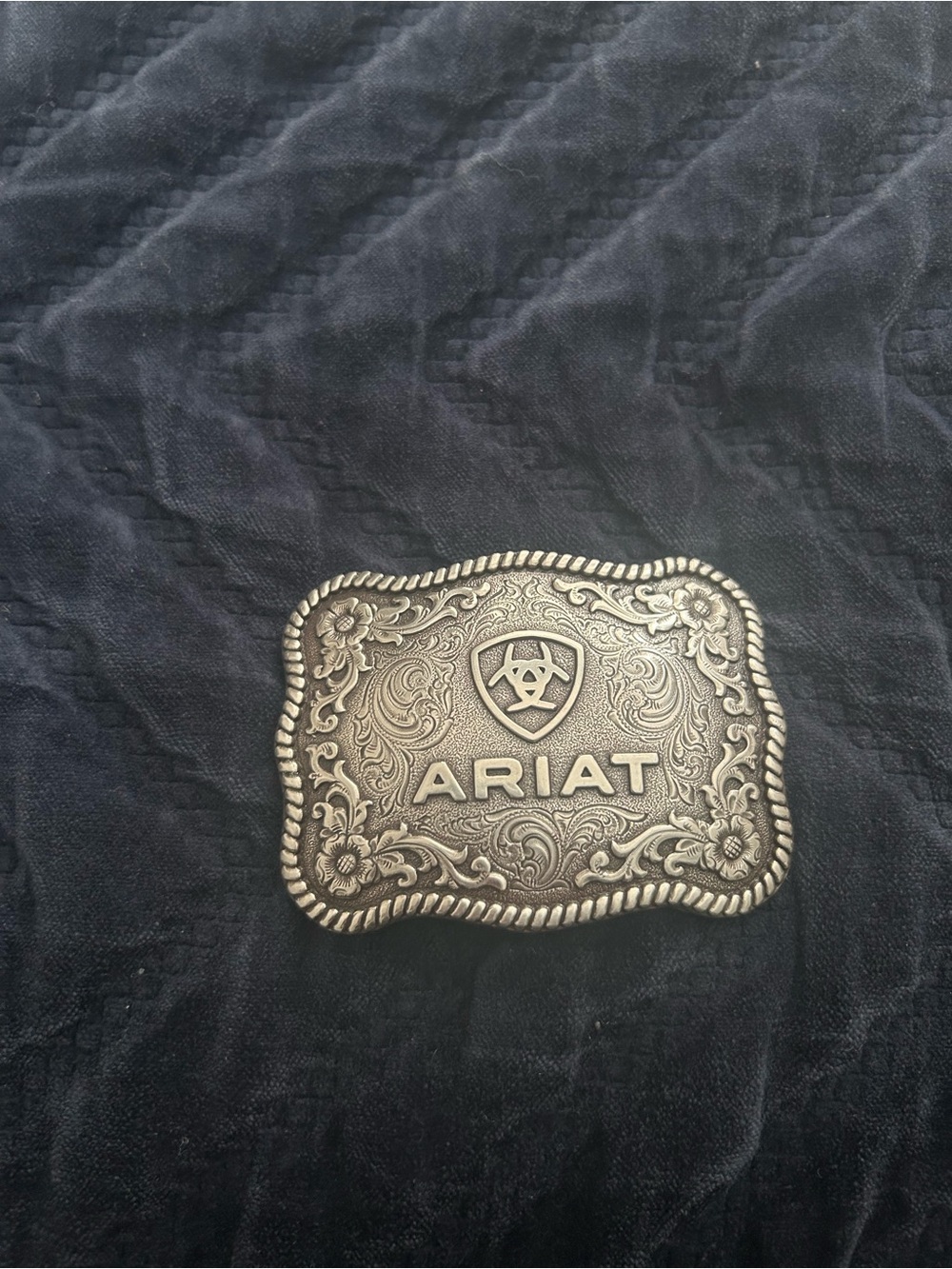 Ariat Silver-Tone Ornate Western Buckle